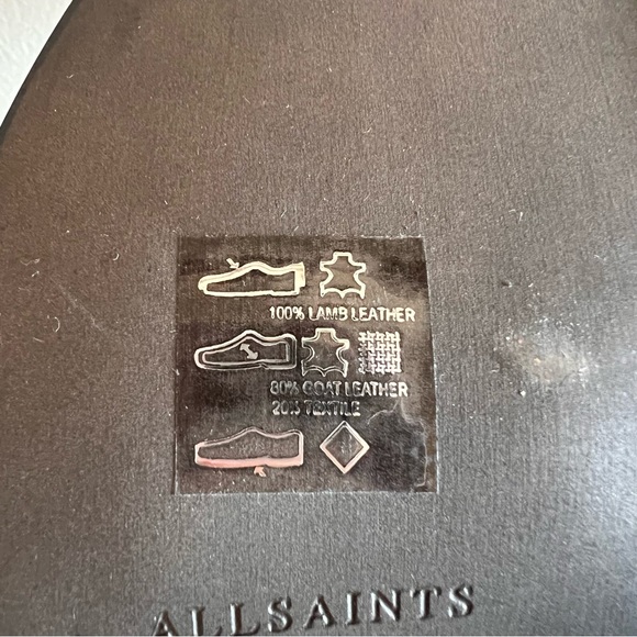 NEW Allsaints Snakeskin Print Leather Booties Pointed Toe Boho - Picture 8 of 10